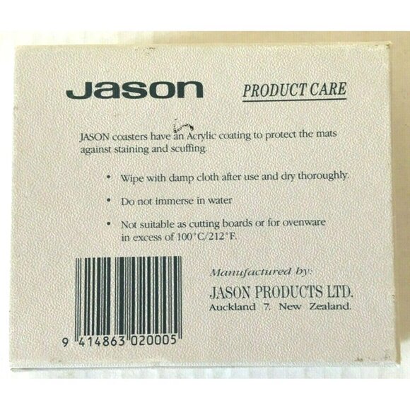 VTG Jason Designer Collection Coasters Set Of 6 Australian Indigenous Art Lined - Picture 5 of 11